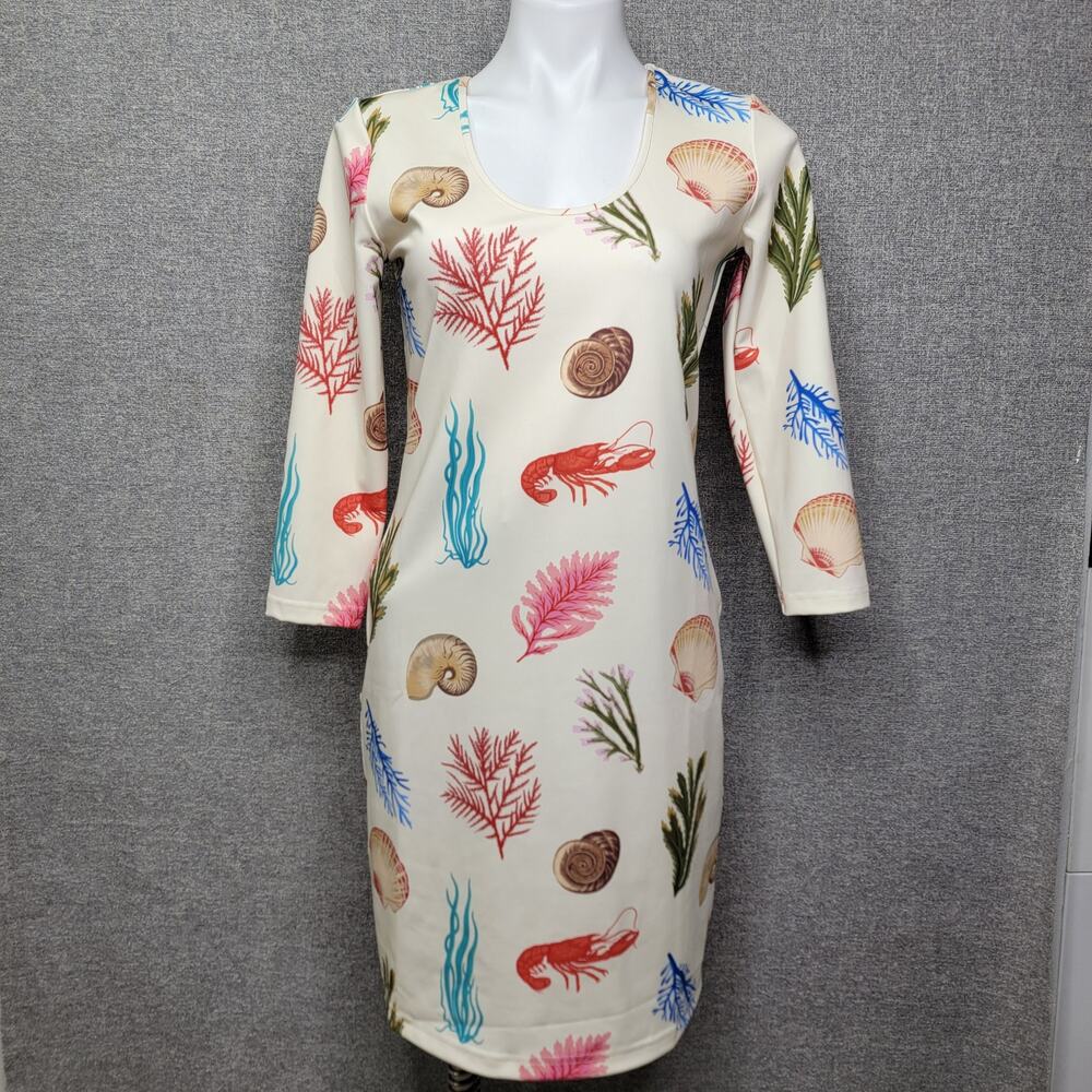 TUCKERNUCK BAHAMA BOTANICAL MARA FITTED DRESS, SIZE M